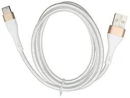 Кабель Monoko UC425 USB-A - Type-C 15w 3a 1м cable White - фото Кабель Monoko UC425 USB-A - Type-C 15w 3a 1м cable White
