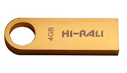Флешка Hi-Rali Shuttle Series 4GB USB 2.0 (HI-4GBSHGD) Gold