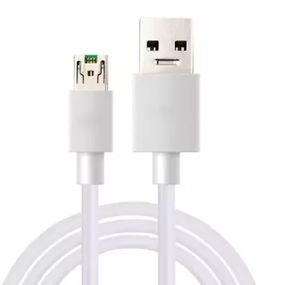 Кабель Oppo VOOC USB-A - micro USB 20w 4a 1м cable White - фото 2