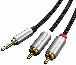 Аудио кабель Cabletime AUX mini Jack 3.5 mm - 2xRCA M/M сable 1.8 м black (CA914005) - фото Аудио кабель Cabletime AUX mini Jack 3.5 mm - 2xRCA M/M сable 1.8 м black (CA914005)