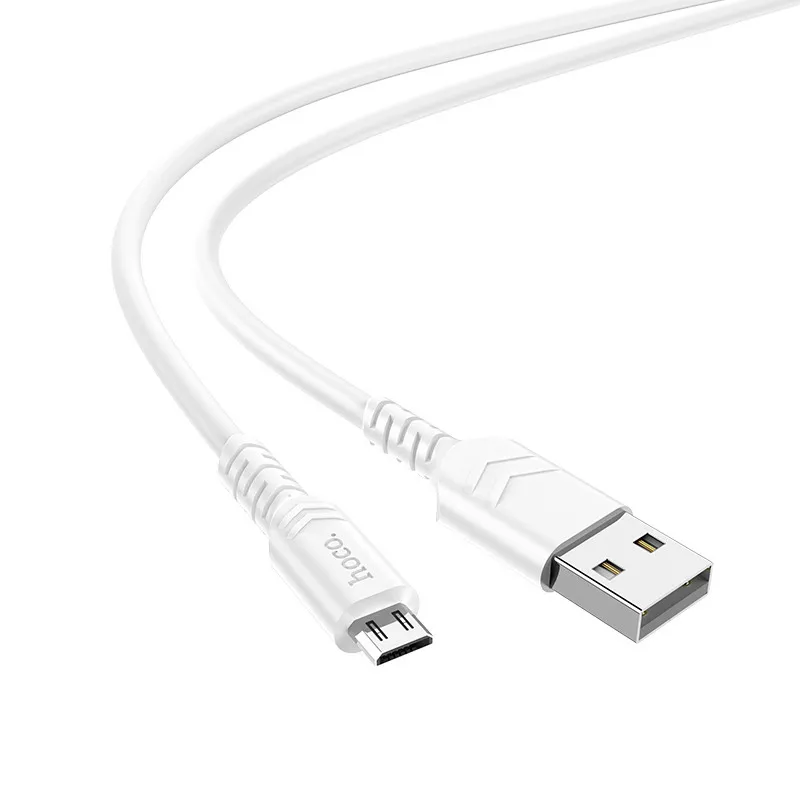 Кабель Hoco X62 Fortune USB-A - micro USB 12w 2.4a 1м cable White - фото 1