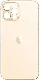 Задняя крышка корпуса Apple iPhone 12 Pro (small hole) Gold - фото Задняя крышка корпуса Apple iPhone 12 Pro (small hole) Gold