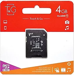 Карта пам'яті T&G MicroSDHC 4GB UHS-I Class 10 + SD-adapter (TG-4GBSDCL10-01) - мініатюра 2