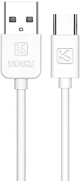 Кабель iKaku KSC-285 PINNENG USB-A - Type-C 12w 2.4a 1м cable White - фото Кабель iKaku KSC-285 PINNENG USB-A - Type-C 12w 2.4a 1м cable White