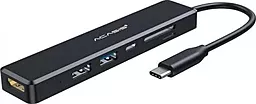 Мультипортовый USB Type-C хаб Acasis CM069 6-in-1 black - фото Мультипортовый USB Type-C хаб Acasis CM069 6-in-1 black
