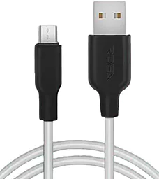 Кабель Ridea RC-M114 Soft Silico USB-A - micro USB 15w 3a 1м cable Black/White - фото Кабель Ridea RC-M114 Soft Silico USB-A - micro USB 15w 3a 1м cable Black/White
