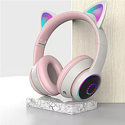 Бездротові навушники котики з вушками Tucci AKZ-K26 White - мініатюра 2