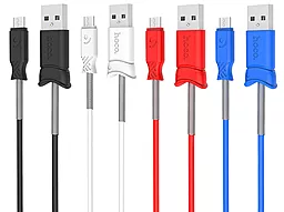 Кабель Hoco X24 Pisces USB-A - micro USB 12w 2.4a 1м cable Black - мініатюра 4 Кабель Hoco X24 Pisces USB-A - micro USB 12w 2.4a 1м cable Black - мініатюра 4