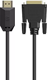 Відеокабель HDMI - DVI 1080p 60hz 1.5m black (DHC-HD05-1.5M) HP - фото Відеокабель HDMI - DVI 1080p 60hz 1.5m black (DHC-HD05-1.5M) HP