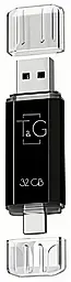 Флешка T&G 009 32GB USB 3.0/Type C Black - фото Флешка T&G 009 32GB USB 3.0/Type C Black