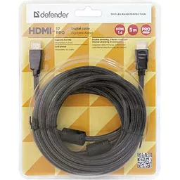 Видеокабель Defender HDMI 5m v1.4 (87460) Черный - миниатюра 3