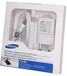 Сетевое зарядное устройство с быстрой зарядкой Samsung Charger + micro USB Cable White (EP-TA12EWEUGRU) - миниатюра 4