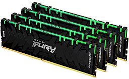 Оперативная память Kingston Fury 64 GB (4x16GB) DDR4 3200 MHz Renegade RGB Black (KF432C16RB1AK4/64)