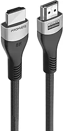 Видеокабель HDMI v2.1 8k 60hz 5m grey (primelink8k-500) Promate - фото Видеокабель HDMI v2.1 8k 60hz 5m grey (primelink8k-500) Promate