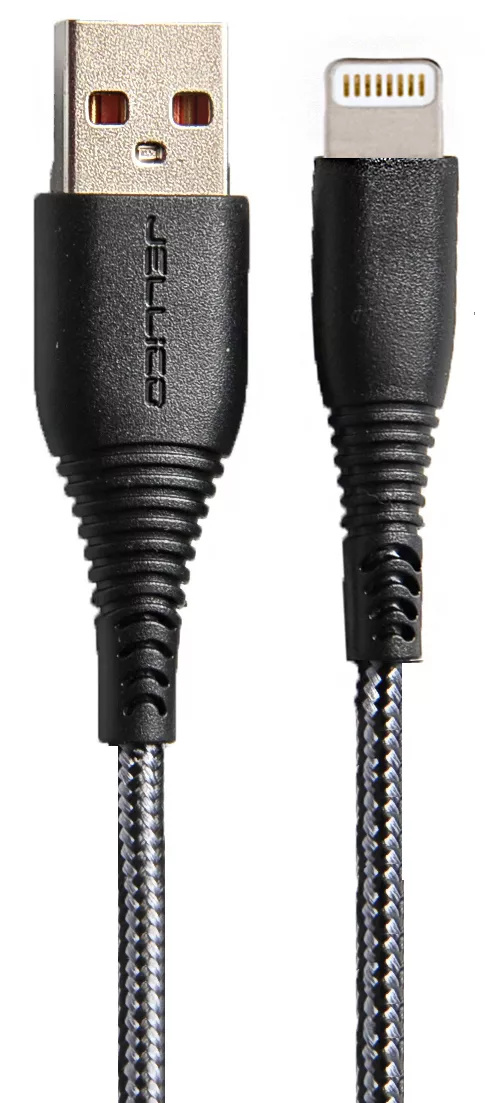 Кабель Jellico KDS-51 USB-A - Lightning 12w 5a 1м cable Grey - фото 1