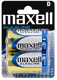 Батарейки Maxell D (LR20) 1.5V Alkaline BLIST 2шт (M-774410.04.EU) 1.5 V