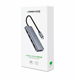 USB Type-C хаб Ugreen CM219 Type-C - 4xUSB with MicroUSB Power Port Gray (70336) - миниатюра 4