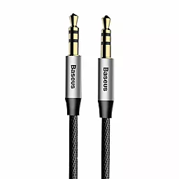 Аудио кабель Baseus Yiven M30 AUX mini Jack 3.5mm M/M Cable 1.5 м чёрный/серебристый (CAM30-CS1)