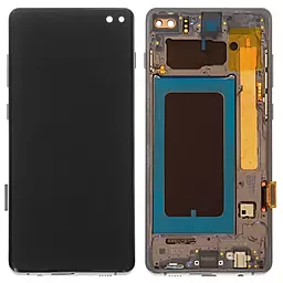 Дисплей Samsung Galaxy S10 Plus G975 с тачскрином и рамкой, (OLED), Black