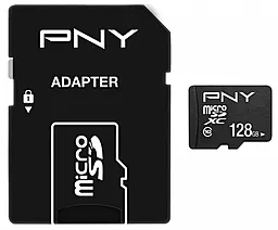 Карта памяти PNY microSDXC 128GB Performance Plus Class 10 UHS-I U1 + SD-адаптер (P-SDU12810PPL-GE)