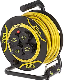 Удлинитель на катушке Stanley 20м 3x1.5мм2 IP44 3200Вт 4 розетки с крышками (SXECCL27ARE) - фото Удлинитель на катушке Stanley 20м 3x1.5мм2 IP44 3200Вт 4 розетки с крышками (SXECCL27ARE)