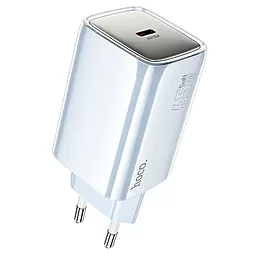 Сетевое зарядное устройство Hoco N48 Glorious 65w GaN PD USB-C fast charger blue