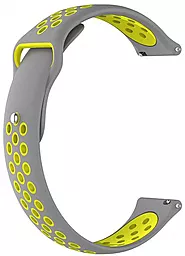 Сменный ремешок для фитнес трекера Amazfit Bip Smartwatch 20мм двуцветный Grey/Yellow (AMZBPSILNIKE-SY) - миниатюра 3