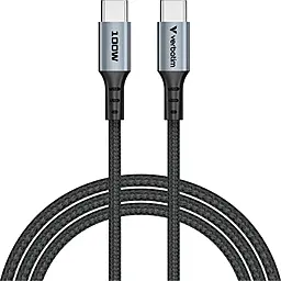 Кабель Verbatim USB Type-C - Type-C 60w 3a 1.2m PD cable Black (31845) - фото Кабель Verbatim USB Type-C - Type-C 60w 3a 1.2m PD cable Black (31845)