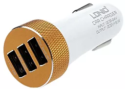 Автомобильное зарядное устройство LDNio 3 USB 5.1А Car Сharger White (DL-C50) - миниатюра 3