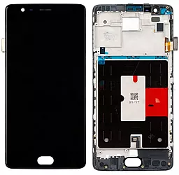 Дисплей OnePlus 3, 3T (A3000, A3003) с тачскрином и рамкой, (TFT), Black