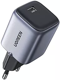 Сетевое зарядное устройство с быстрой зарядкой Ugreen CD319 30w GaN PD USB-C home charger grey (90666)