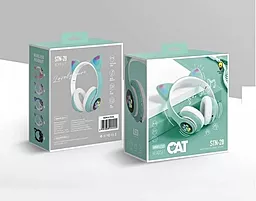 Беспроводные наушники котики с ушками CAT STN-28 Green - миниатюра 3 Беспроводные наушники котики с ушками CAT STN-28 Green - миниатюра 3