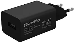 Сетевое зарядное устройство ColorWay Auto ID 2a home charger black (CW-CHS012-BK)