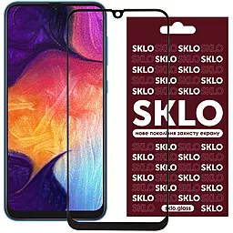 Защитное стекло SKLO 3D Full Glue Samsung A20, A30, A30s, A50, A50s, M30, M30s, M31, M21, M21s Black
