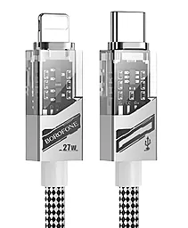 Кабель Borofone BU42 Octavia USB Type-C - Lightning 27w 3a 1.2м PD сable Gray - фото Кабель Borofone BU42 Octavia USB Type-C - Lightning 27w 3a 1.2м PD сable Gray