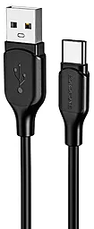 Кабель Borofone BX42 USB-A - Type-C 15w 3a 1м cable Black - фото Кабель Borofone BX42 USB-A - Type-C 15w 3a 1м cable Black