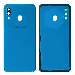 Задня кришка корпусу Samsung Galaxy A30 2019 A305 і зі склом камери Blue