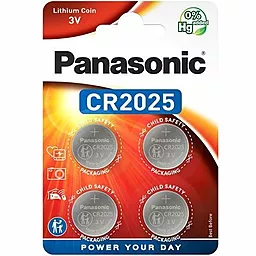 Батарейки Panasonic CR 2025 4шт (CR-2025EL/4B) 3 V
