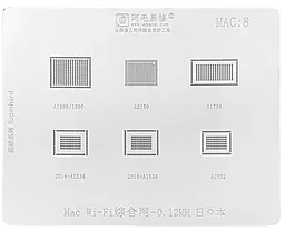 BGA трафарет (для реболлинга) Amaoe MAC8 (Wi-Fi) 0.12 мм - фото BGA трафарет (для реболлинга) Amaoe MAC8 (Wi-Fi) 0.12 мм