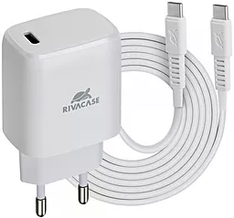 Сетевое зарядное устройство RivaCase PD 20W USB-C + USB C-C Cable white (PS4191 wD4) - фото Сетевое зарядное устройство RivaCase PD 20W USB-C + USB C-C Cable white (PS4191 wD4)