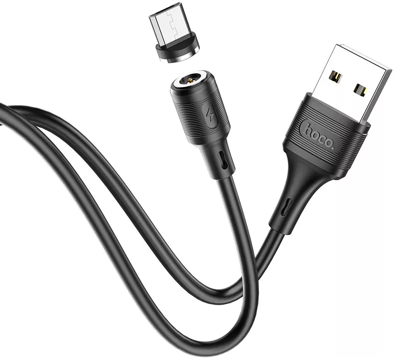 Кабель Hoco X52 Sereno USB-A - micro USB 12w 2.4a 1м cable Black - фото 3