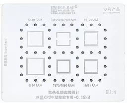 BGA трафарет (для реболлинга) Amaoe EU4 for Exynos RAM 0.15 мм V2.0 - фото BGA трафарет (для реболлинга) Amaoe EU4 for Exynos RAM 0.15 мм V2.0