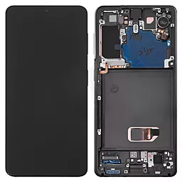 Дисплей Samsung Galaxy S21 G991 з тачскріном і рамкою, сервісний оригінал, Black