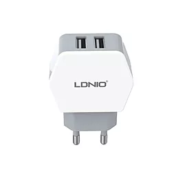 Сетевое зарядное устройство LDNio Dual Home Charger + Micro USB Cable 2.1A White (DL-AC61) - миниатюра 4