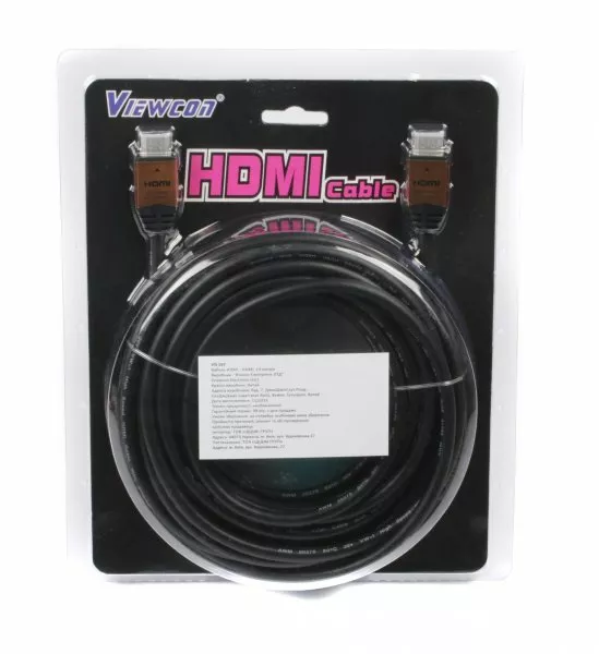Видеокабель HDMI-HDMI 10m v1.4 (VD167-10M) Viewcon - фото 2