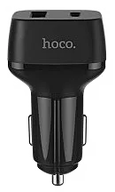 Автомобильное зарядное устройство с быстрой зарядкой Hoco Z15 KUSO QC3.0 TYPE-C TWO PORTS Black - миниатюра 2
