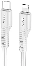 Кабель Hoco X97 Crystal Silicone USB Type-C - Lightning 20w 3a 1м PD сable Gray - фото Кабель Hoco X97 Crystal Silicone USB Type-C - Lightning 20w 3a 1м PD сable Gray