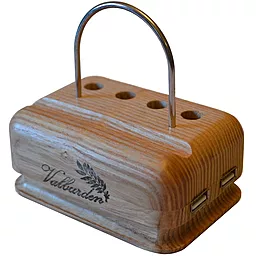 Деревянный органайзер Valburden для телефона 4 USB Port 2.0 - миниатюра 4