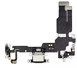 Нижний шлейф Apple iPhone 15 c разъемом зарядки, с микрофоном Original Black - фото Нижний шлейф Apple iPhone 15 c разъемом зарядки, с микрофоном Original Black
