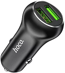 Автомобильное зарядное устройство с быстрой зарядкой Hoco Z37 36w QC3.0 2xUSB-A ports car charger black - фото Автомобильное зарядное устройство с быстрой зарядкой Hoco Z37 36w QC3.0 2xUSB-A ports car charger black